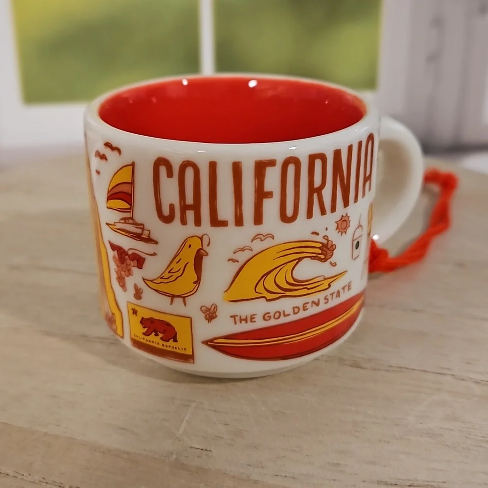 STARBUCKS California 'Been There' Series espresso ornament cup Across The Globe